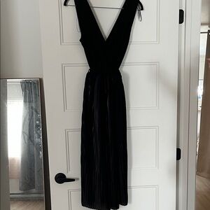 NAF NAF Black V-Neck Midi Dress